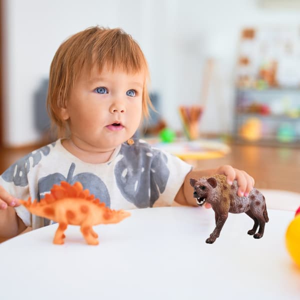 Hyænefigurpynt Simulation PVC Hyæne Vilde Dyr Figur Samleobjekt Hyænemodel Legetøj til Børn