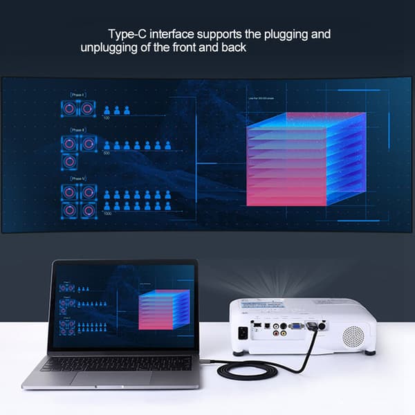 USB-C til DisplayPort 4K x 2K Adapter Konverter til Smartphone Tablet