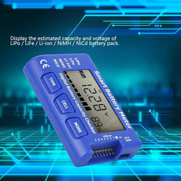 5-i-1 Intelligent Digital Batterimåler Batterikapacitetstester med LCD-display
