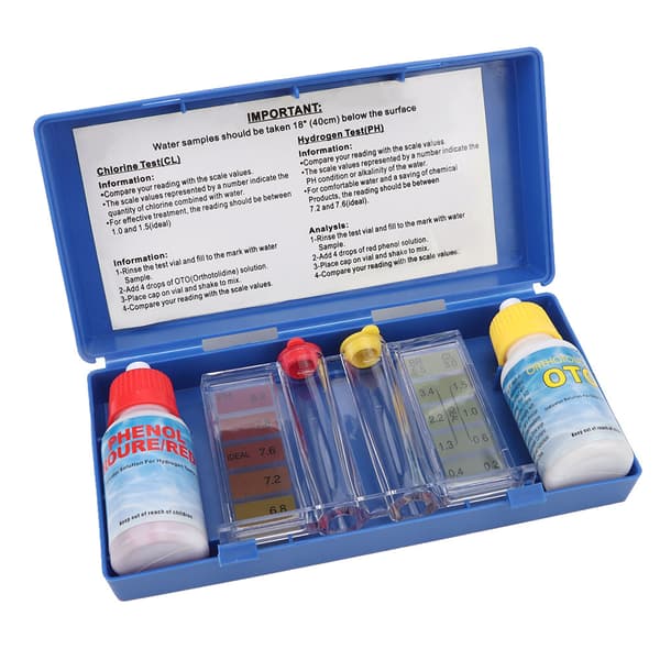 PH klor testkit vandkvalitet testboks tilbehør til swimmingpool
