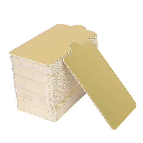 100 st Mousse Tårtbrickor Guld Papper Cupcake Dessert Displaybricka Bröllopsfödelsedagstårta L