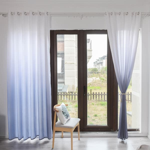 Mörkläggningsgardin i polyester för sovrum och vardagsrum (grå)