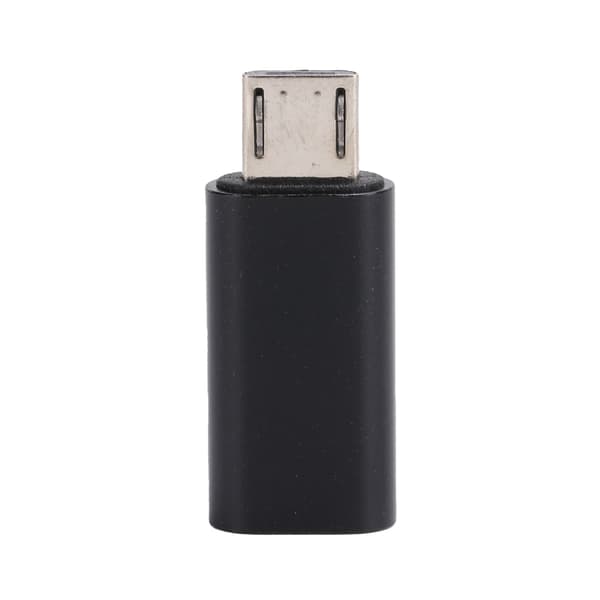USB-C til Micro USB Adapter Konverter Hun til Han Opladningsdatakabel til Telefon (Sort)