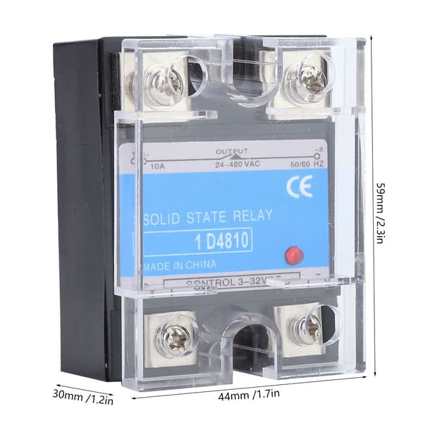 Solid State Relä 3-32VDC Ingång 24-480VAC Last DC AC SSR Elektrisk Utrustning (BERM-1D 4810)