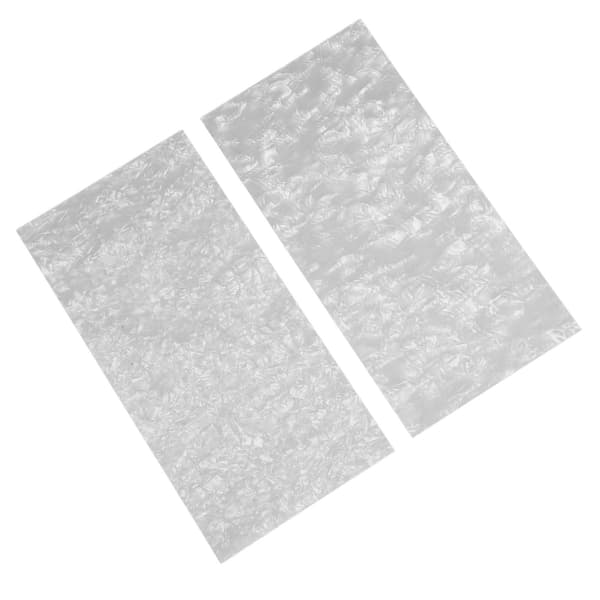 2-pack pärlemorvit celluloid gitarrhuvudöverlägg, 0,7 mm, dekorativ faner för akustisk gitarr