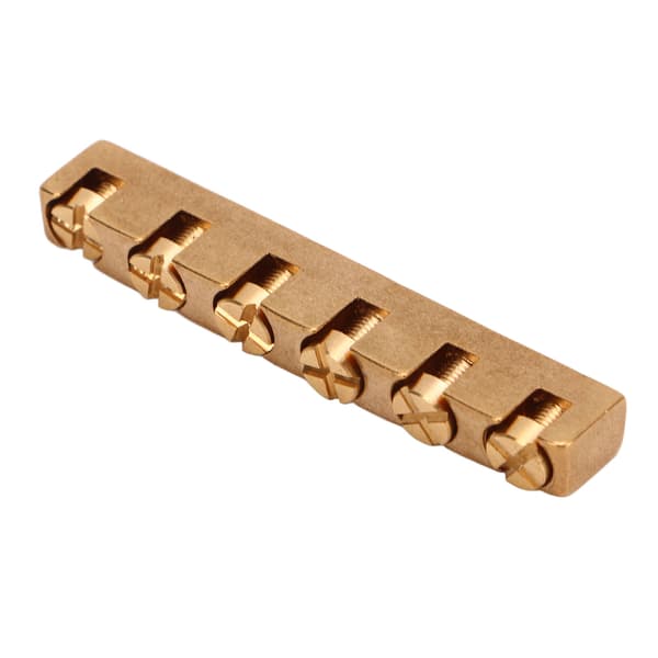 1-pack justerbar gitarrsadel i mässing med 6 strängar, reservdel för basgitarr