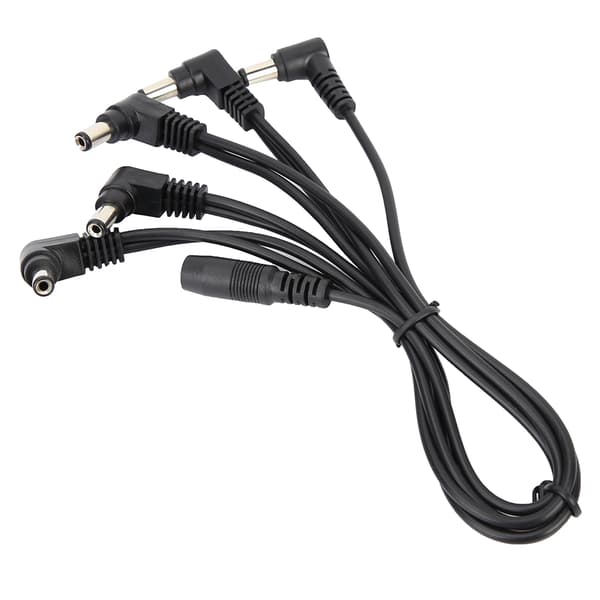 5-vejs elektrode Daisy Chain-kabel til guitar-effektstrømforsyningsadapter-splitter
