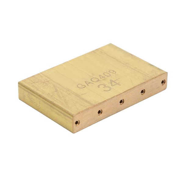 1 guld mässing block gitarrbas 34MM med 3 skruvar kompakt rostfritt tremolosystem bro gitarrdelar för gitarrister