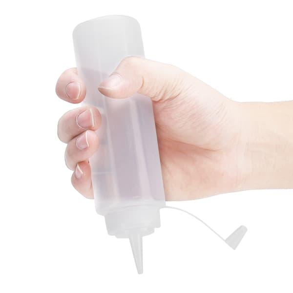 240 ml 10 stk./sæt plastikkrydderidispenser til sauce, olie, fløde, eddike (hvid)