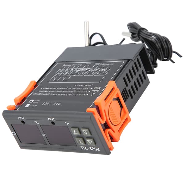 STC-3008 Dobbelt Display Dobbelt NTC Probe Sensor Temperatur Termostat Controller (110-220VAC)