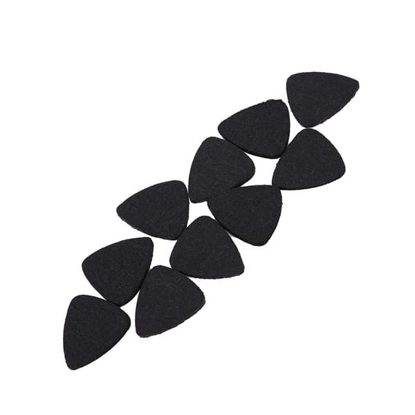10 st Premium Ullfilt Plektrum 3mm för Gitarr Ukulele Svart
