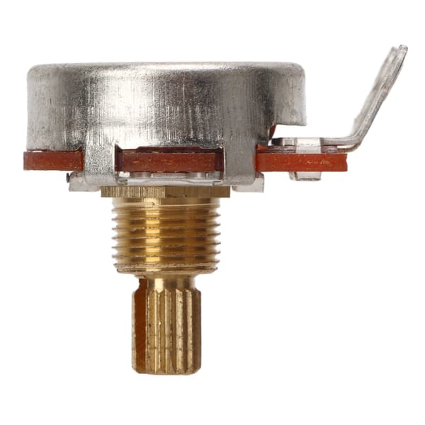 Gitarrpotentiometer i metall med kort axel, brusfri, för volymkontroll till elgitarr, 1 potentiometer 4 brickor
