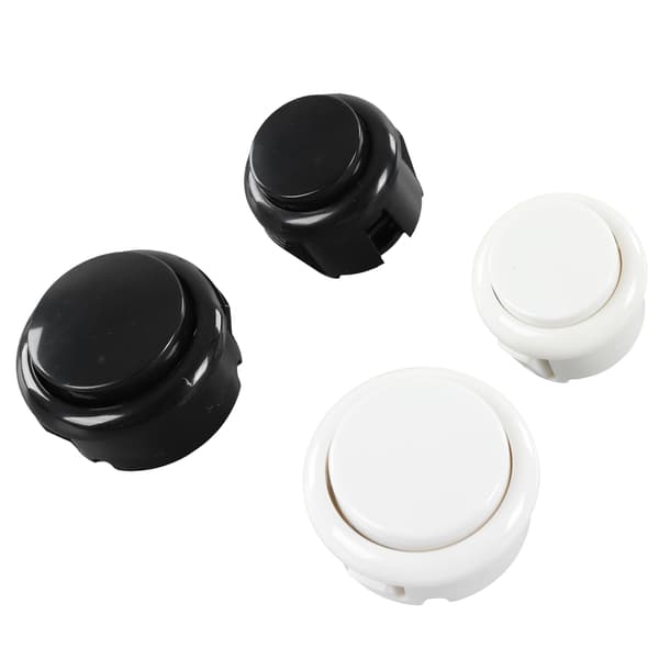 Gør-det-selv Arcade Controller Kit 2P, USB Joystick & Trykknapsæt, Sort/Hvid, Hjemmeunderholdning Spiltilbehør