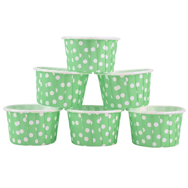 100 STK Mini Cupcakeforme Papir Runde Kagebageforme Muffinsforme Bryllup Hjem Grøn