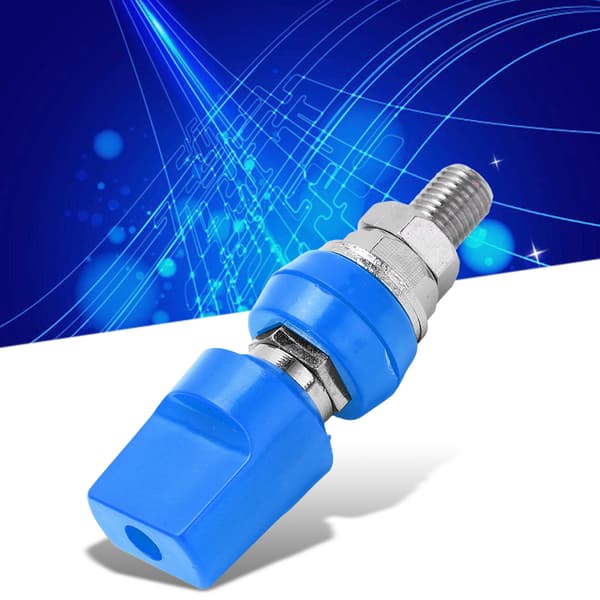 Terminal Multipurpose 4mm Mässing Platt Lock M8 100A Högströmsplint med JackBlue