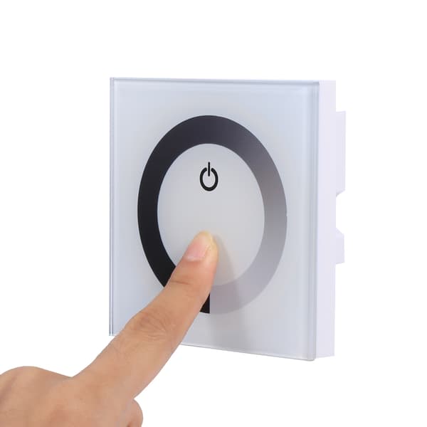 Enfärgad Touchpanel Dimmer Väggströmbrytare Kontroller LED Ljuslist DC 12V-24V Vit