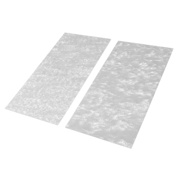 2-pack pärlemorvit celluloid gitarrhuvudöverlägg, 0,7 mm, dekorativ faner för akustisk gitarr