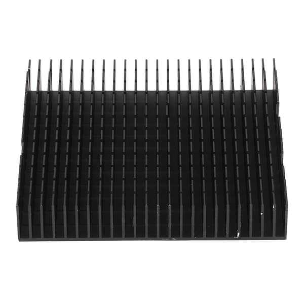 Aluminium køleplade kølermodul varmeradiatorplade CPU PCB højeffektkøling 120mmx120mmx20mm Sort