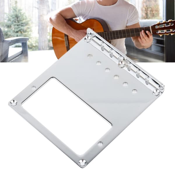 Kraftig metall 4-strängad gitarrstallplatta Standard reservdel för basgitarr och akustiska gitarrtillbehör