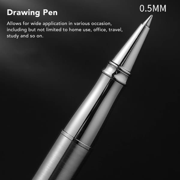Kuglepen i rustfrit stål, rollerball-pen, gave til forretningsmøde