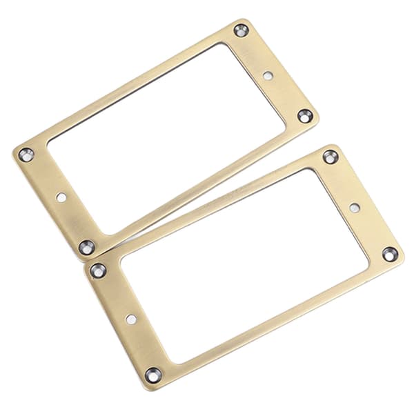 2-pack Humbucker Pickup Ram & Monteringsringar Set Zinklegering Elgitarr 2x2mm Brons Trim Gitarrtillbehör