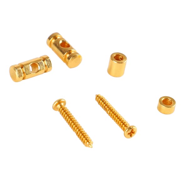 Elgitarr Roller Stränghållare Guide Retainer Metall Guld 6-pack Reservdelar för Scen Studio