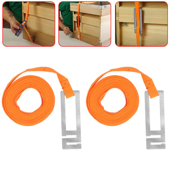 2 st orange bikupabälte bärbart fast spänne bikupaförpackning biodlarförråd