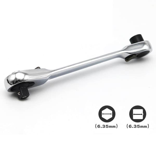 Topnøgle Skraldenøgle Bit Driver Combo 1/4in 72 Tænder Quick Release Dobbelthovedet Topnøgle