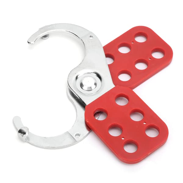 Stållåshasp med 6 hål, 1,5\" käftdiameter, flerbrukslåshantering