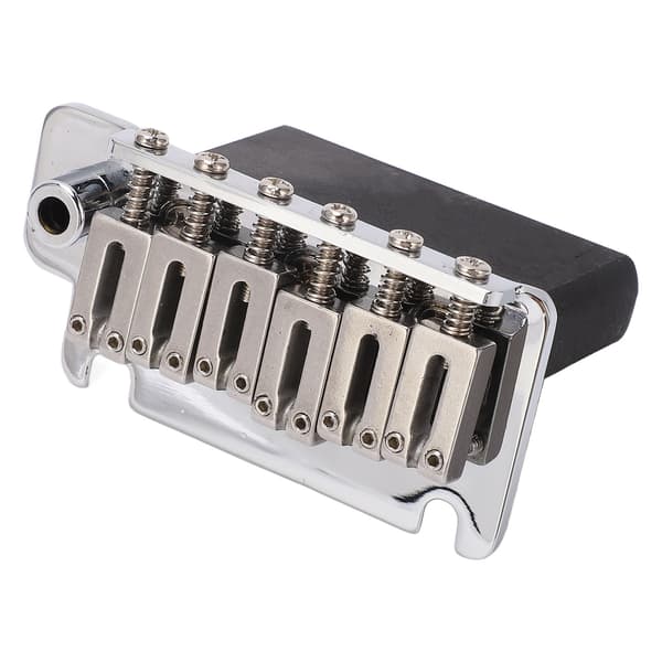 Metall Silver 6-strängad elgitarr Tremolosystem Stall Sadlar Set Reservdel Luthier Gitarrhårdvara 12-delar