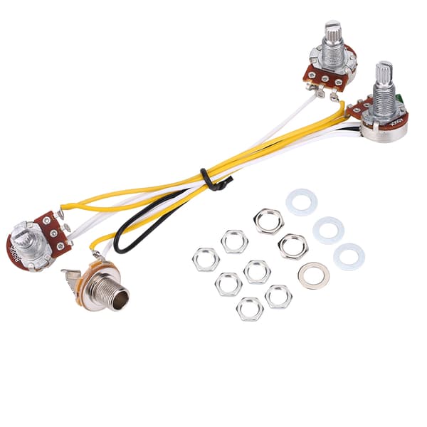 2 Volume 1 Tone 1 Jack 500K Pots 3-vejs Switch Ledningsnet til JB Elguitar Bas