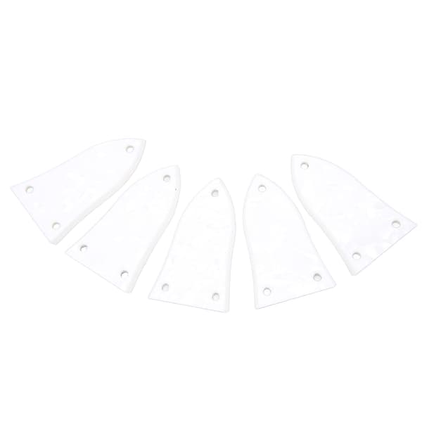 5-pack vit gitarrhalsstångsskyddssats 3-håls plast el- och basgitarrhalsstångsskyddsplåtsats