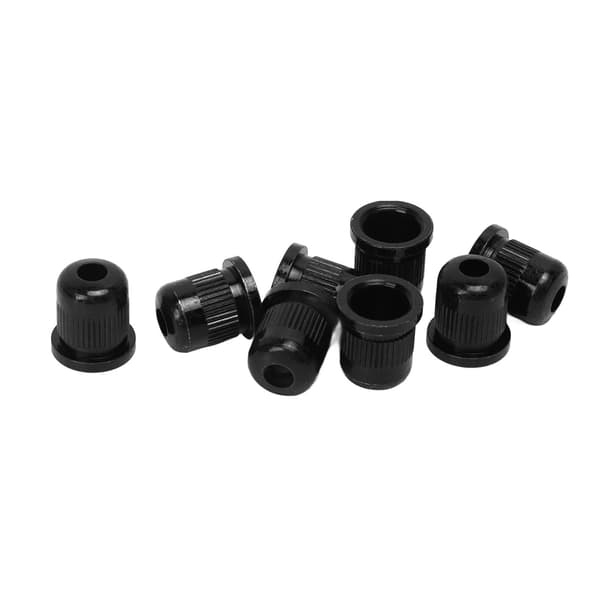 8PCS Gitarrsträngshylsa Legering Mini Bas Genom Kroppsspänne Svart Reservdel