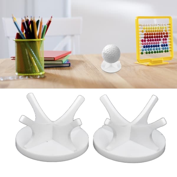 2-pack golfbollshållare, stabil, robust, minimalistisk baseballmonter, vit