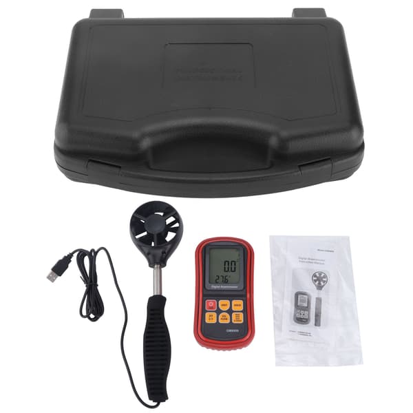 GM8909 Anemometer Multifunktionel Digital Display Dataholding Håndholdt Vindretningsanemometer