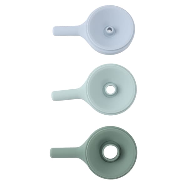 Vikbar silikonskopa sensorisk leksak tidig inlärning sensorisk låda kit sensoriska trattar set för småbarn 3-pack