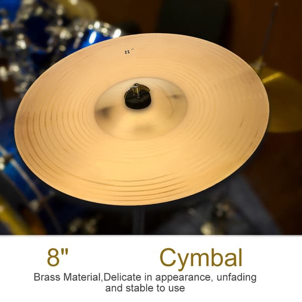 IRIN Guld Mässing 8-tums Cymbal Robust Slagverksaccessoar för Trumset 1st Pro Student Amatör