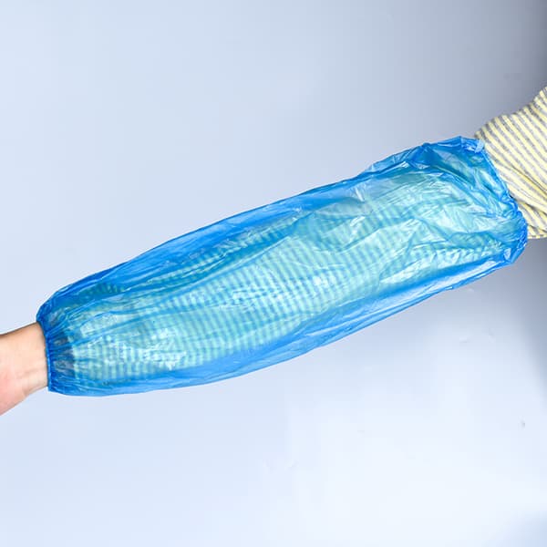 100 st/förpackning Plastärmar Engångsärmskydd Blå