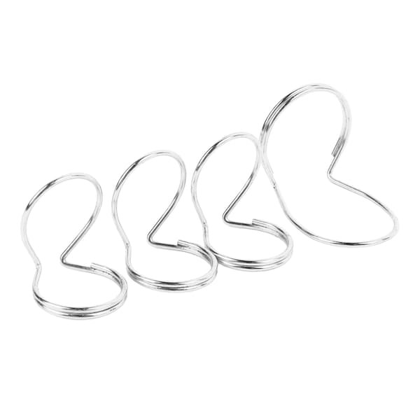 Silver metall fingerplektrum 4-pack fjärilsgitarr tumplektrumset för gitarrister
