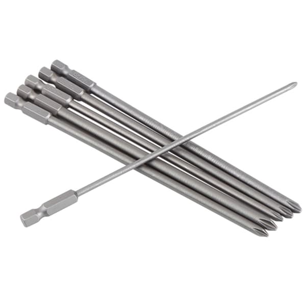 6 stk. skaft 1/4\" S2 stål 150 mm magnetisk skruetrækkerbitsæt krydshovedbitsværktøj