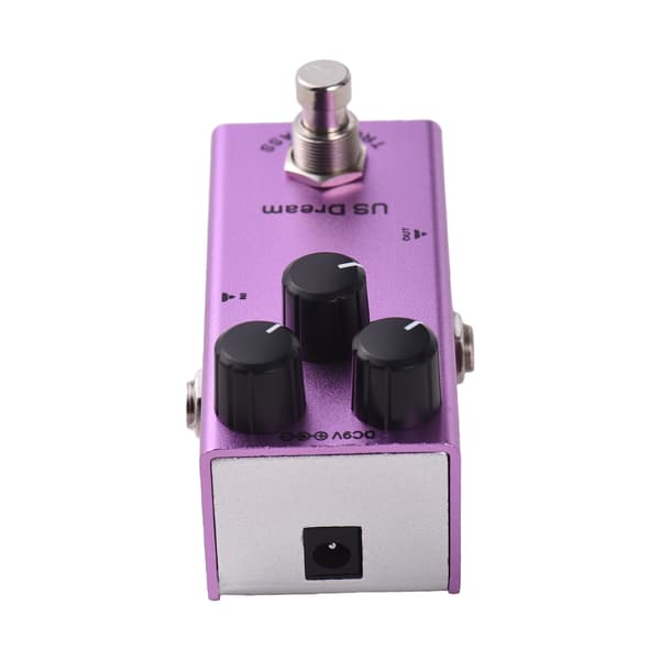 US Dream Metal Distortion Gitarr Stompbox, True Bypass, Vol/Dist/Tone-kontroller, 9V DC, 6.35mm Ingång/Utgång, Elgitarr FX Pedal