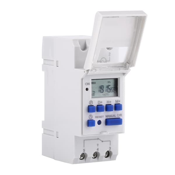 LCD Elektronisk Timerrelæ AC220V, 16 TIL/FRA Ugentligt Programmerbar, Digitalt Display