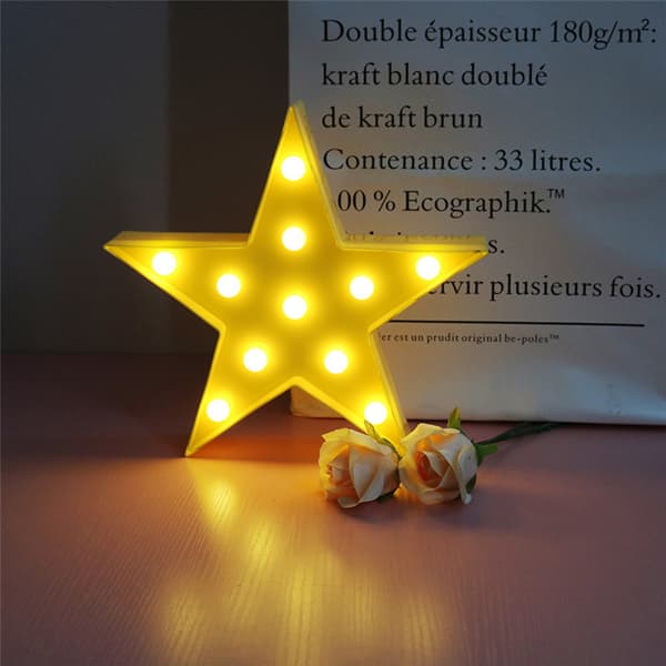Dekorative LED Halvmåne Stjerne Sky Natlamper til Børn og Voksne