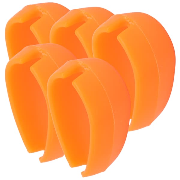 5-pak Inline Method Feeder Form Silikone, Elastisk, Ikke-giftig, Fiskemadding Værktøj til Karpe Rig, Orange