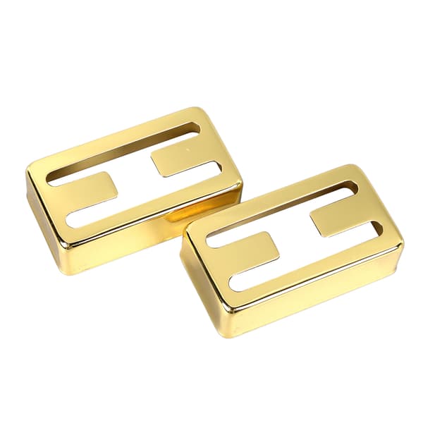 Elgitarr H-typ Pickup-skydd 2-pack, Mässing Humbucker-skal, Hög Hårdhet Guldtrim