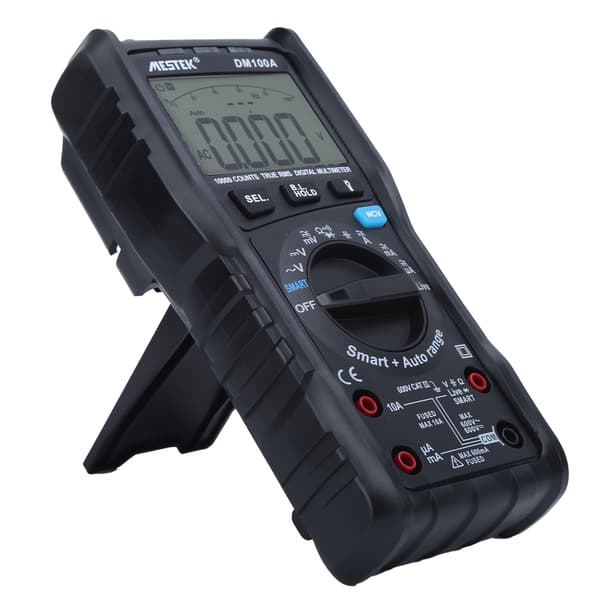 DM100A Digitalt Multimeter Ægte RMS Auto Range Voltmeter Amperemeter Ohm Tester 600V 10A