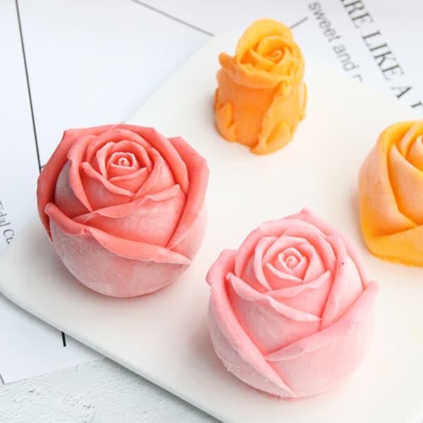 6-hulrums Rose Mousse Kageform Feriefest DIY Håndsæbe Chokolade Bageform