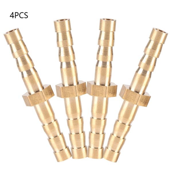 4 stk 4--4mm Messing Fitting Slange Barb Hale Reducer Reducerende Prop Forbinder