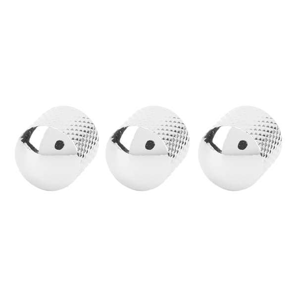 3-pack elgitarrknopp elegant utseende hållbar metall universell gitarrpotentiometer ersättningsknopp silver för bas