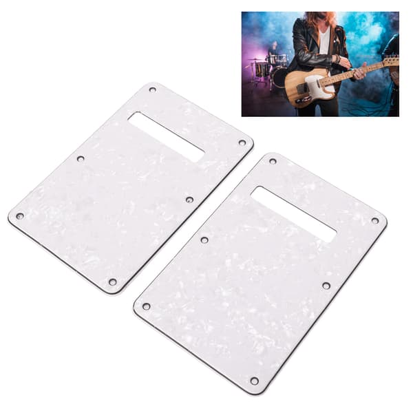 2-pack vit PVC elgitarr bakplatta hålrumsskydd plektrumskydd reservdel